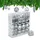 Relaxdays Weihnachtskugeln 110er Set, Kunststoff, Weihnachtsbaumdeko mit Kugeln & Lametta, Christbaumschmuck, Silber