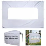 Seitenwand mit Sonnenschutz für Pavillon, Marktstände, Outdoor-Events, Weiß