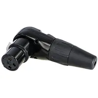 Rean AV RC3FR-B XLR-Steckverbinder Kupplung, gewinkelt Polzahl: 3 1