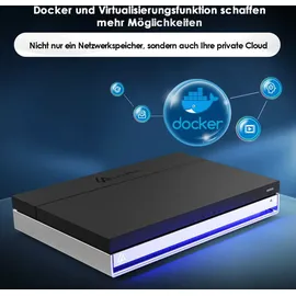 LincPlus LincStation N1 6-Bay NAS Server | 16GB RAM | 128GB eMMC | 2X SATA HDD + 4X M.2 NVMe SSD | Intel Celeron Quad-Core | 2.5GbE | 4K HDMI | 2 Jahre Garantie | Network Attached Storage (Diskless)