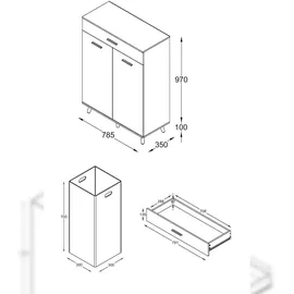 VCM Wäschekorb Landos M