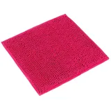 PANA® Chenille Badematte (45x45cm) • WC-Vorleger, Duschmatte, Badvorleger • Mikrofaser Badematte • rutschfest & Waschbar • Badteppich • WC-Vorleger ohne Ausschnitt • Farbe: Fuchsia