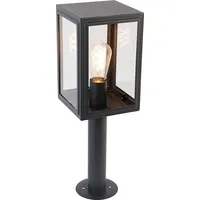 QAZQA Außenlampenmast grau 50 cm IP44 - Sutton