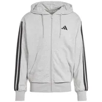 adidas Herren Kapuzenjacke 3S FT Full Zip Hoodie JE6338 3XL - Medium Grey Heather/Black - 3XL