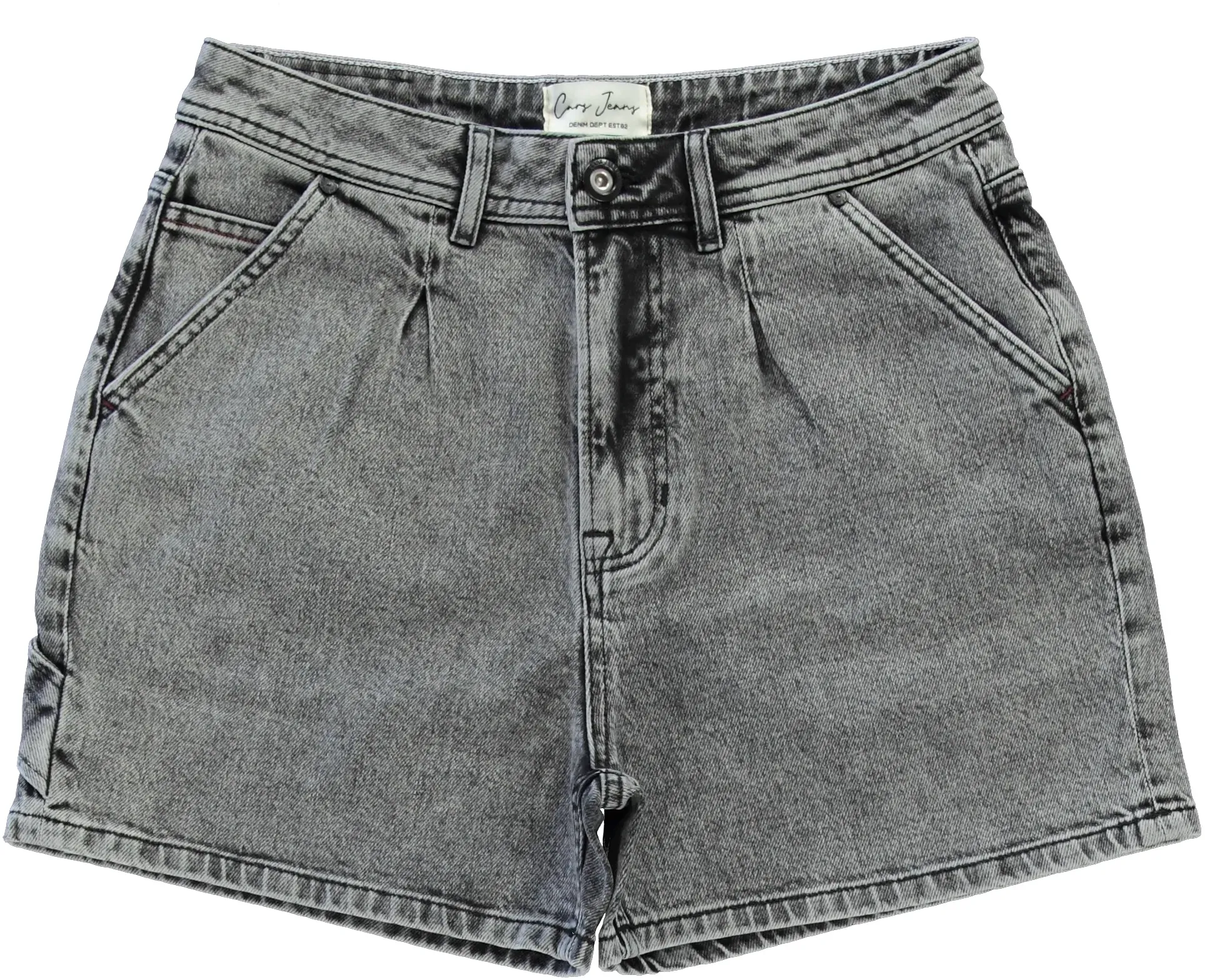 Jeansshorts CARS JEANS, Mädchen, Gr. 16 (176), N-Gr, schwarz used, Denim/Jeans, Obermaterial: 99% Baumwolle, 1% Elasthan, relaxed fit kurz, Jeans Jeansshorts