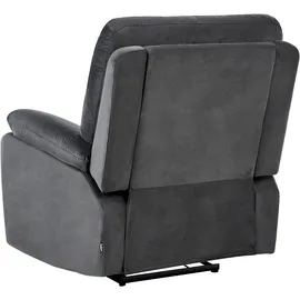 Beliani Fernsehsessel Bergen Samt 80 x 100 x 90 cm Dunkelgrau elektrisch mit Kissen