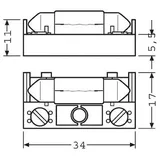 Renz Metallwaren. Beleuchtungshalter mit Soffitte 15V 97-9-85131