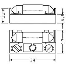 Renz Metallwaren. Beleuchtungshalter mit Soffitte 15V 97-9-85131
