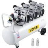 Flüster Kompressor Ölfrei Luftkompressor 22 Gallonen 100L Druckluft Leise mit 2 Manometer für Hausreparatur, Reinigung der Fußbodenheizung,