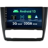 9 Zoll Android 13.0 Autoradio für BMW 1er E81 E82 E87 E88 at 2004–2012, unterstützt GPS Navi, Bluetooth Autoradio Mirrorlink/Carplay/FM/RDS/WLAN/USB 2 GB + 32 GB