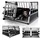 Juskys Alu Hundetransportbox L-X 89 x 70 x 51 cm Schwarz/Silber