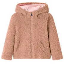 vidaXL Kinder Kapuzenjacke Teddy-Kunstpelz Kinderjacke Sweatjacke Heller Cognac 116 - 116