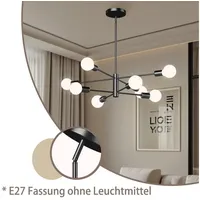 Mupoo LED Kronleuchter Pendelleuchte Modern 4/6/8 Flammig Deckenlampe Wohnzimmer