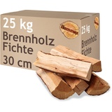 Brennholz Fichte Kaminholz 25 kg Holz 30 cm Für Ofen und Kamin Kaminofen Feuerschale Grill Feuerholz Holzscheite Wood Kammergetrocknet Flameup