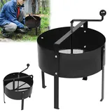 XMTECH Gartensieb Manuell Drehbarer Bodensieb Kompostsieb Sandsieb Kompost Schmutz-Kompost-Sieb Garten Sieb Erdsieb Handkurbelsieb Siebmaschine mit Netz-Siebpfanne und Griff, Schwarz