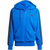 Adidas Essentials 3-Streifen French Terry Reißverschlusspullover Team Royal Blue / Black L