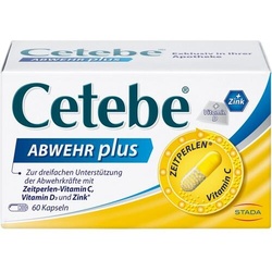 CETEBE ABWEHR plus Vitamin C+Vitamin D3+Zink Kaps. 60 St