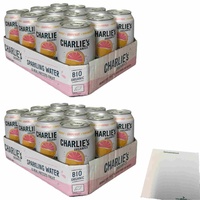 Charlie's Organics Sparkling Water Grapefruit 2er Pack (24x330ml Dose NL EINWEG)