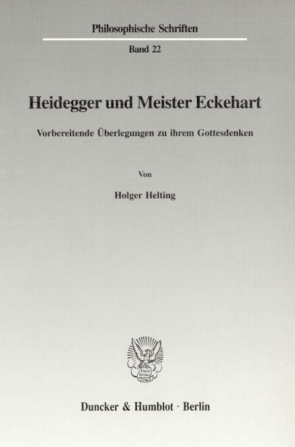 Heidegger Und Meister Eckehart - Holger Helting  Kartoniert (TB)