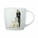 Maxwell & Williams DX1071 Kaffee-Tasse 400 ml – Serie Best Furry Friends – Porzellan mit Frau & Hund – in Geschenkbox