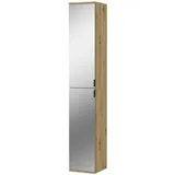 inn.furn Schuhschrank Eiche 30 cm mit Spiegel Line-Up
