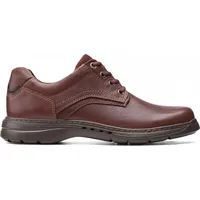 CLARKS Leder-Schnürschuhe "Brawley Pace" in Braun, - 44,5