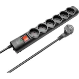 Trust Surge Protector 6 Steckdosenleiste mit Überspannungsschutz und Schalter, 6-fach, 1.8m (21059)