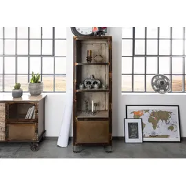 Massivmoebel24 Vitrine Mango 60 x 40 x 180 cm Braun