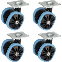 Dörner + Helmer Design-Doppelrolle 58 x 10,5 mm Tragkr. 210 kg 4er Pack