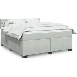 vidaXL Boxspringbett 180 x 200 cm Hellgrau