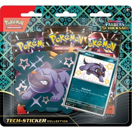 Pokémon Pokémon-Sammelkartenspiel: Tech-Sticker-Kollektion Karmesin & Purpur Paldeas Schicksale – Mobtiff (1 holografische Promokarte & 3 Boosterpacks)