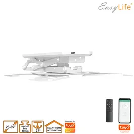 Easy Life EasyLife - TV Deckenhalter Smart Home elektrisch schwenkbar 23 bis 55 Zoll, VESA 400x400 Weiß