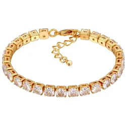 Elli Tennisarmband Zirkonia Goldfarben 16 Damen 