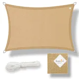 Hanse Sonnensegel Sonnenschutz UV-Schutz Rechteck 3x5 m Sand