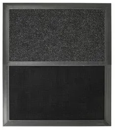 Desinfektionsmatte SM, Naturgummi, schwarz/grau, 2 Einsätze, 914 x 1050 mm
