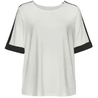 VIVANCE Kurzarmshirt Damen weiß-schwarz Gr.36/38