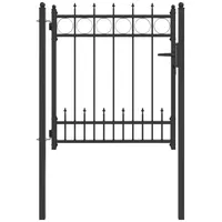 vidaXL Gartentor 100 x 100 cm Schwarz/Stahl