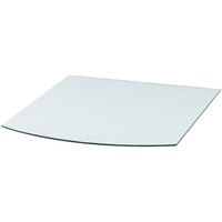 Heathus Bodenschutzplatte, Segmentbogen, 80 x 100 cm, transparent, zum Funkenschutz, farblos