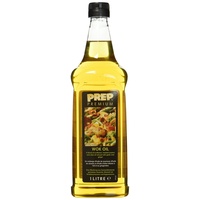 PREP PREMIUM Woköl 1 x 1000 ml PET Wok Öl Für die asiatische Küche Sonnenblumenöl geröstetem Sesam öl, verfeinert mit Knoblauch- & Ingweraromen für Wok Gerichte