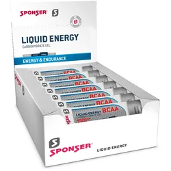 Sponser Liquid Energy BCAA Gel Tube (Kohlenhydrate-Gel mit BCAA) Erdbeere/Banane 18x70g Box