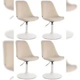 CLP 4er Set Esszimmerstühle Maverick Samt creme/weiß