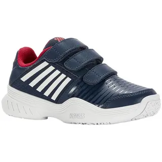 K-Swiss Performance Court Express Strap Omni Tennis Shoe, Blue Opal/White/Lollipop, 33 EU - 33 EU