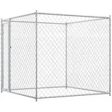 vidaXL Outdoor-Hundezwinger 193 x 193 x 185 cm Stahl Grau