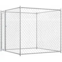 vidaXL Outdoor-Hundezwinger 193 x 193 x 185 cm Stahl Grau