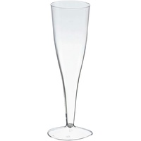 1-PACK 12x Einweg-Champagnerglas Sektglas 100ml  PS 2 tlg. transparent glasklar