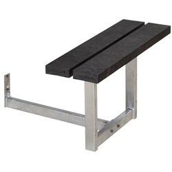 Basic Gartenmöbel Anbau - Teak / Silber (Gestell) - 77 x 41 cm - aus Kiefer / Fichte