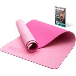 Yogamatte Pink – Rutschfeste Sportmatte, Pilattesmate mit Tragegurt 183 CM