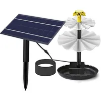 Solar-gartenbrunnen, Vogelbrunnen, Dekorativer Gartenbrunnen, Wasserfallpumpe Für Zuhause (4w)