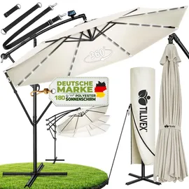 TRESKO Ampelschirm Ø 350 cm Beige