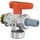 LE SANITAIRE KFE-Kugelhahn Durchgang Solar G 1/2 Zoll PN 16 Messing vernickelt